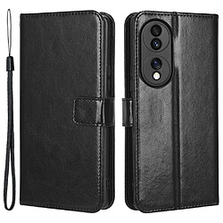 Htdmobiles Housse pour Huawei Honor 70 5G - etui coque pochette portefeuille + film ecran - NOIR