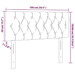 vidaXL Tête de lit à LED Taupe 100x7x78/88 cm Tissu pas cher