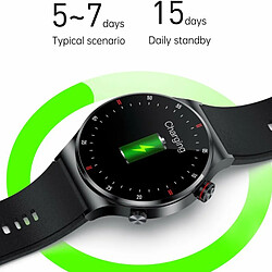 Acheter Qw33 Montre Intelligente Hommes Femmes Surveillance De La Pression Artérielle Bluetooth Smartwatch Pour Android Ios Noir