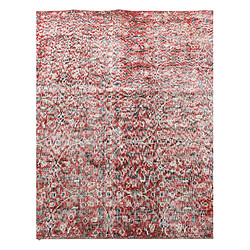 Avis Vidal Tapis de laine 203x112 rouge Ultra Vintage