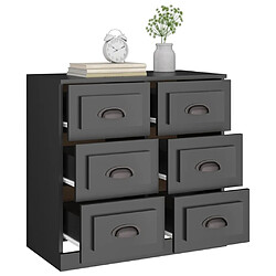 Acheter vidaXL Buffet noir 70x35,5x67,5 cm bois d'ingénierie