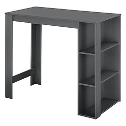 Helloshop26 Table de bar 3 étagères 120x60x106 cm gris foncé 03_0008553