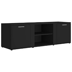 vidaXL Meuble TV Noir 120x34x37 cm Bois d’ingénierie