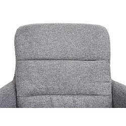 Decoshop26 Chaise de salle à manger fauteuil pivotant avec accoudoirs en tissu gris foncé 04_0006334 pas cher