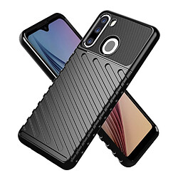 Coque en TPU texture sergé souple noir pour votre Samsung Galaxy A21