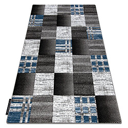 RUGSX Tapis ALTER Siena carrés treillis bleu 240x330 cm