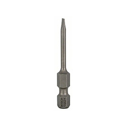 Lot de 3 embouts de vissage Extra-dure Tête fendue S0,5x3,0 à queue 6 pans mâle 1/4"" Longueur 49 mm BOSCH 2607001473