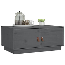 Acheter vidaXL Table basse Gris 80x50x35 cm Bois massif de pin