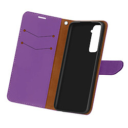 Avizar Housse Samsung Galaxy S21 Folio Portefeuille Support Vidéo Dragonne Violet