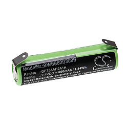 vhbw Batterie remplacement pour Omron GP75AAH2A1H pour brosse à dents électrique (600mAh, 2,4V, NiMH)