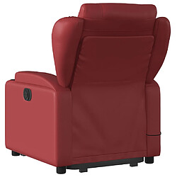 Acheter vidaXL Fauteuil inclinable de massage Rouge bordeaux Similicuir