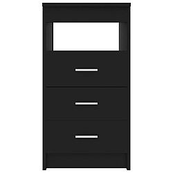 Avis vidaXL Armoire à tiroirs Noir 40x50x76 cm Bois d'ingénierie