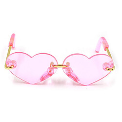 Avis lunettes de soleil à la mode lunettes en forme de coeur pour poupées blythe 12 pouces rose