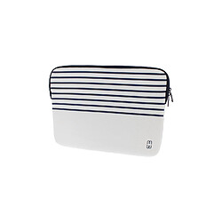 Avis MW Housse pour MacBook 13 pouces à Mémoire de Forme Marinière Anti-rayures Blanc / Bleu