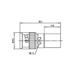 Fiche mâle droite BNC Telegärtner J01000A0059 à sertir 50 â„¦ 1 pc(s)