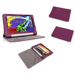 Xeptio Etui Lenovo Yoga Tablet 2 8.0 Style Cuir Ultra Slim violet avec Stand (Yoga 2 830) - Housse coque de protection