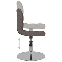 Avis vidaXL Chaises pivotantes à manger lot de 4 taupe tissu