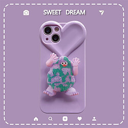 GUPBOO Étui pour iPhoneXsMax Xu Mengjie et petit monstre dessin animé étui en silicone pour téléphone portable