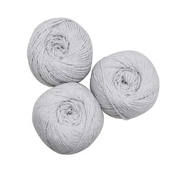 3 Rouleaux Cordon en Coton Biodégradable Couleur Blanche pour Projets Décoratifs Travaux Manuels Mariage Fête Femme