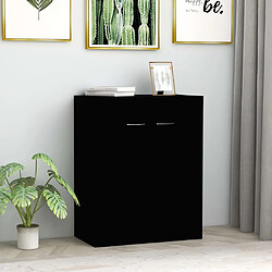 vidaXL Buffet noir 60x30x75 cm bois d'ingénierie