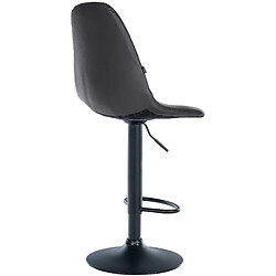 Decoshop26 Tabouret de bar x1 avec repose-pieds hauteur réglable pivotant assise en PVC noir cadre métallique noir 10_0004818