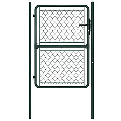 vidaXL Portillon Acier 100 x 150 cm Vert