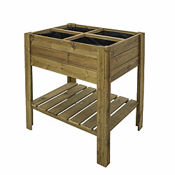 Potager sur Pieds Gardiun 75 L 40x80x88 cm Bois Traité et Toile de Paillage