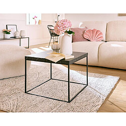 Acheter Lisa Design Alamosa - table basse - effet marbre noir - 60 cm