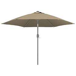 Avis vidaXL Tissu de remplacement pour parasol d'extérieur Taupe 300 cm