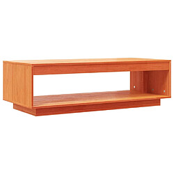 ComfortXL Table Basse Cire Marron 110x50x33,5 Cm Bois Massif De Pin