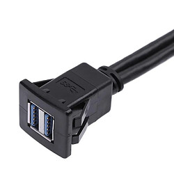 Avis Usb3.0 Mâle à Femelle Double Port Voiture Tableau De Bord Adaptateur Encastré