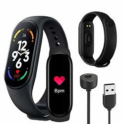 Bracelet intelligent iWear SM7 0,96'' TFT - Tracker d'activité IP67 avec fréquence cardiaque et tension artérielle / Social / Sommeil Bleu