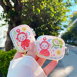 GUPBOO Airpods Coque Housse Étui Protecteur Compatible pour AirPods 3-Antenne de dessin animé bébé jolie fille