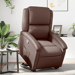 vidaXL Fauteuil inclinable marron similicuir