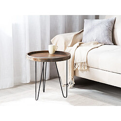 Beliani Table appoint marron foncée BONDISS