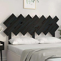 Maison Chic Tête de lit scandinave,Meuble de chambre Noir 141x3x80,5 cm Bois massif de pin -MN88088