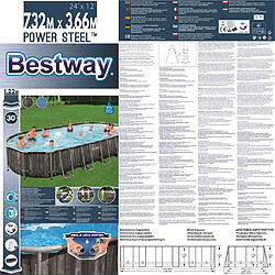 Acheter Bestway Ensemble de piscine ovale 7,32x3,66x1,22 m