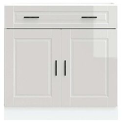 Avis vidaXL Armoire de cuisine Porto blanc brillant bois ingénierie