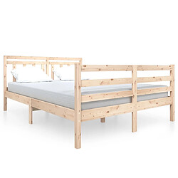 vidaXL Cadre de lit sans matelas bois massif