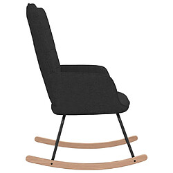 Avis vidaXL Chaise à bascule Noir Tissu