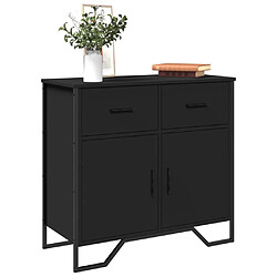 vidaXL Buffet noir 79,5x35,5x74,5 cm bois d'ingénierie