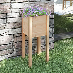 Maison Chic Jardinière,Bac à fleurs - pot de fleur d'extérieur 31x31x70 cm bois de pin massif -GKD21032