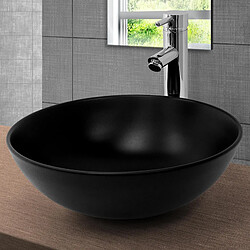 Lavabo Ø 40x14,5 cm céramique noire ML-Design