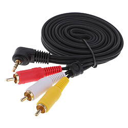 3.5mm mâle à 3-rca mâle adaptateur audio stéréo câble d'extension 1.5meter