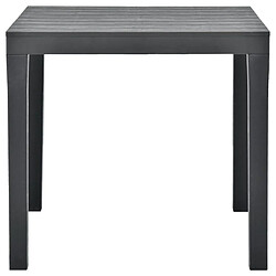 vidaXL Table de jardin Anthracite 78x78x72 cm Plastique