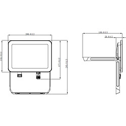 KNIGHTSBRIDGE Projecteur LED Noir 230V IP65 50W