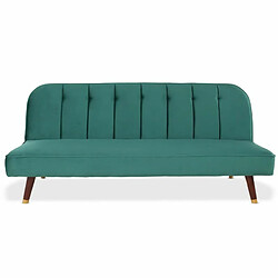 Paris Prix Canapé Convertible en Velours Seattle 180cm Vert