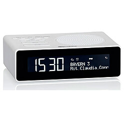 Radio-Réveil Numérique DAB/DAB+/FM, 2 Alarmes, Grand Écran LCD, Chargeur USB, , Blanc, Roadstar, CLR-290D+/WH