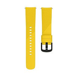 Bracelet en silicone sergé 22mm jaune pour votre Garmin Forerunner 645