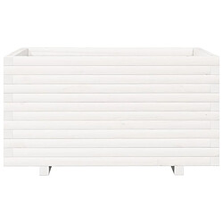 Acheter vidaXL Jardinière blanc 90x60x49,5 cm bois de pin massif